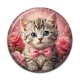 Cabochon Résine - chaton rose