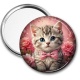 Miroir de poche - chaton rose