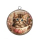 Pendentif Cabochon Argent - chaton tasse