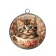 Pendentif Cabochon Argent - chaton tasse