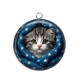 Pendentif Cabochon Argent - chaton étoile