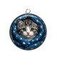 Pendentif Cabochon Argent - chaton tasse