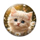 Cabochon Verre - chaton marguerite