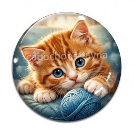 Cabochon Verre - chaton pelte de laine