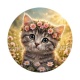 chaton couronne de fleur