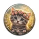 Cabochon Résine - chaton couronne de fleur
