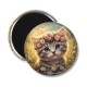 Magnet's - chaton couronne de fleur