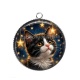 Pendentif Cabochon Argent - chaton étoile