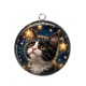 Pendentif Cabochon Argent - chaton étoile