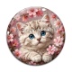 Cabochon Verre - chaton fleur de cerisier