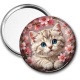 Miroir de poche - chaton fleur de cerisier