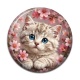 Cabochon Résine - chaton fleur de cerisier