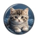 Cabochon Résine - chaton fond bleu