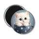 Magnet's - chaton tasse fond bleu