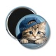 Magnet's - chaton casquette fond bleu