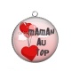 Pendentif Cabochon Argent - maman au top