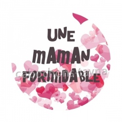 une maman formidable- Cabochon verre ou résine, Porte-clés, magnet, miroir