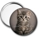 Miroir de poche - chaton rayure gris