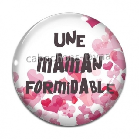 Cabochon Verre - une maman formidable