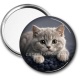 Miroir de poche - chaton gris