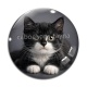 Cabochon Verre - chaton noir et blanc