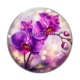 Cabochon Verre - orchidée