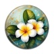 Cabochon Résine - fleur frangipanier