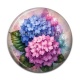 Cabochon Résine - fleur hortensia