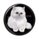 Cabochon Résine - chat blanc