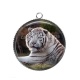 Pendentif Cabochon Argent - tigre