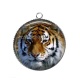 Pendentif Cabochon Argent - tigre