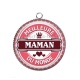 Pendentif Cabochon Argent - meilleure maman