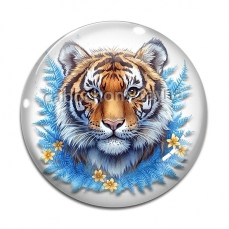 Cabochon Verre - tigre