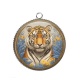 Pendentif Cabochon Argent - tigre