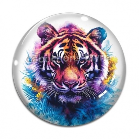 Cabochon Verre - tigre