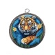 Pendentif Cabochon Argent - tigre