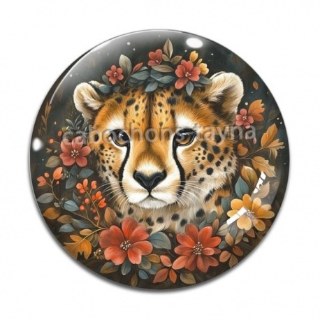 Cabochon Verre - léopard