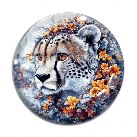 Cabochon Verre - léopard