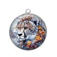 Pendentif Cabochon Argent - léopard