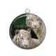 Pendentif Cabochon Argent - tigre