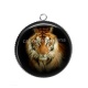 Pendentif Cabochon Argent - tigre