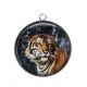 Pendentif Cabochon Argent - tigre