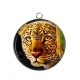 Pendentif Cabochon Argent - léopard