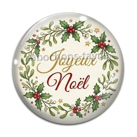 Cabochon Verre - joyeux noël
