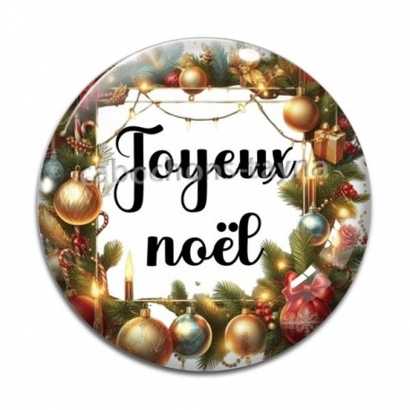 Cabochon Verre - joyeux noël
