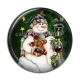 Cabochon Résine - bonhomme de neige