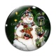 Cabochon Verre - bonhomme de neige