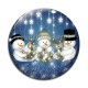 Cabochon Verre - bonhomme de neige
