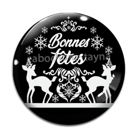 Cabochon Verre - bonnes fêtes