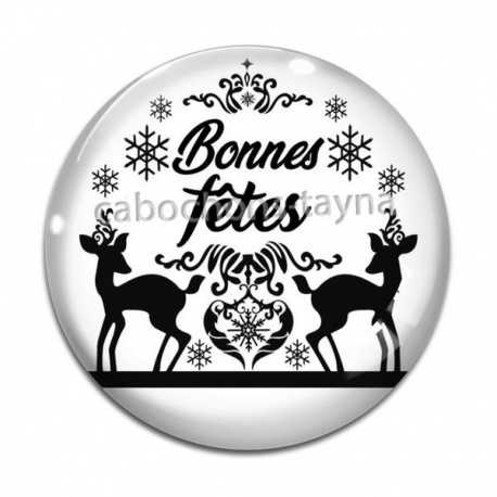 Cabochon Verre - bonnes fêtes